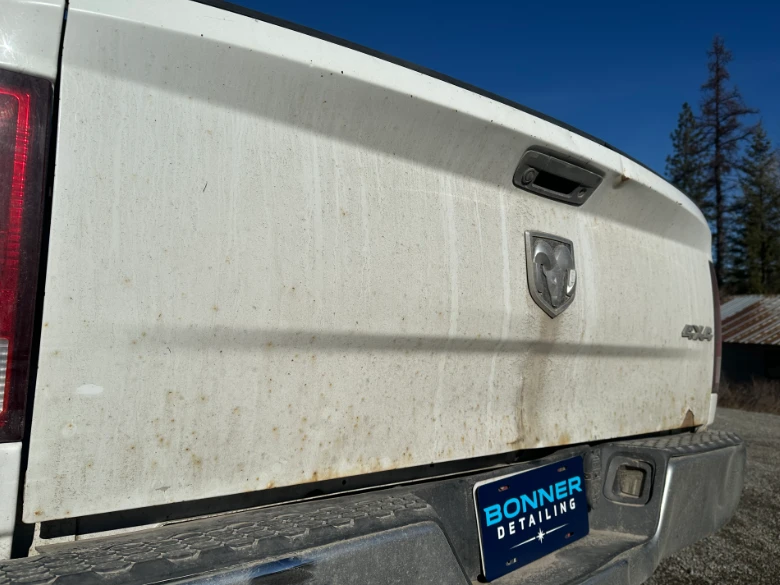 Rust spots before claybar treatment