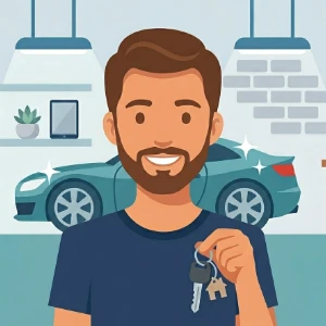 tony quick happy male client