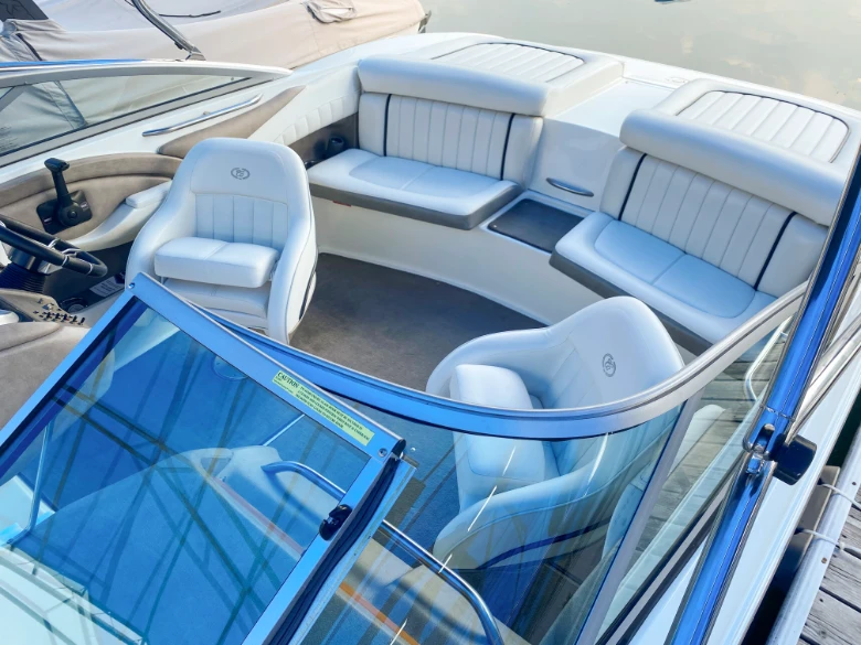 inside detailed boat by bonner mobile detailing