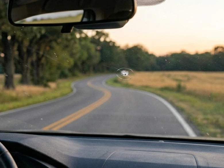 rock chip in windshield