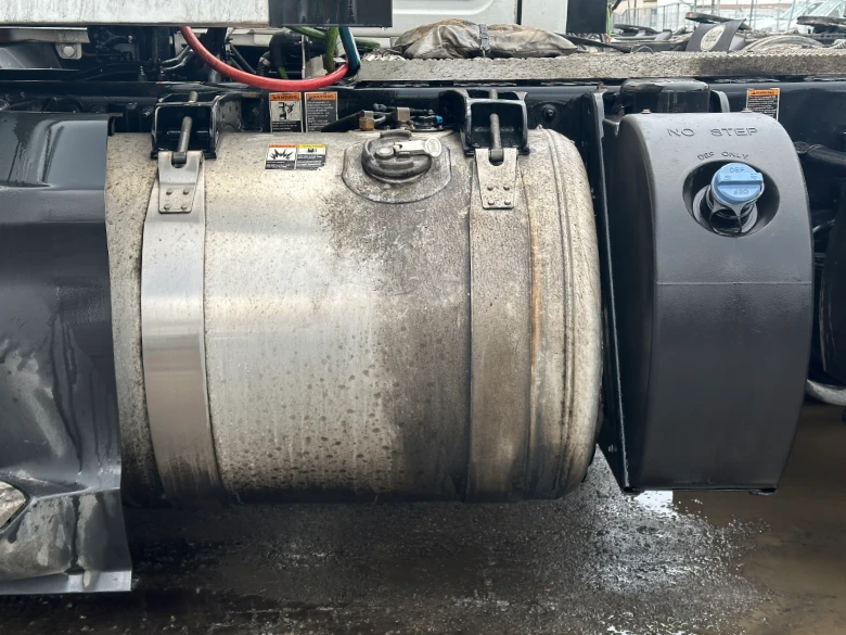 semi tank before cleaning